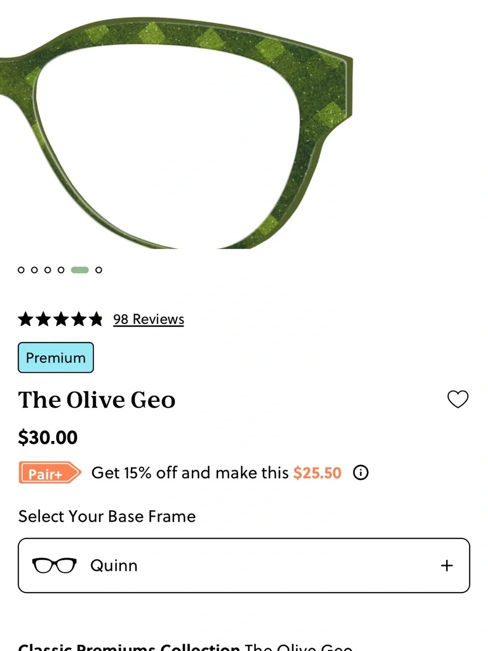 NEW PAIR Eyewear Quinn Topper